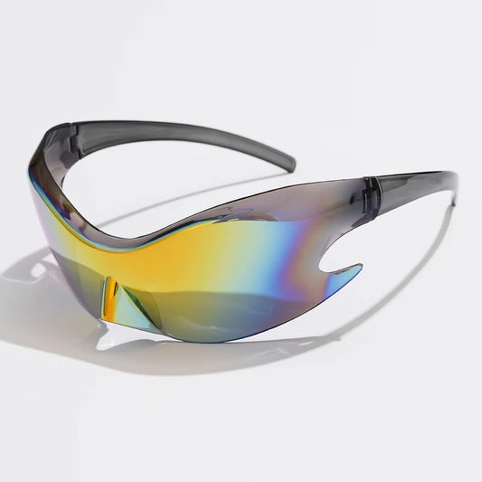 Gafas de Sol Deportivas Y2K Unisex | Estilo Punk de Lujo Una Pieza UV400 Hip Hop Ciclismo