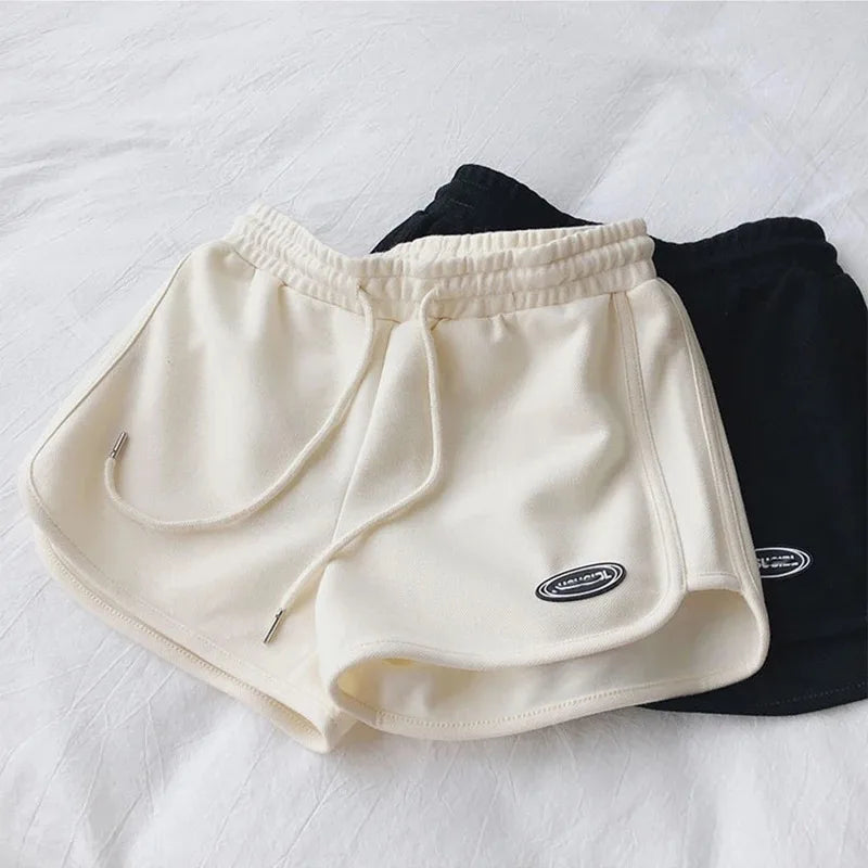 Shorts Deportivos Mujer Verano | Pantalones Cortos Cintura Alta con Cordón Casual Yoga Running