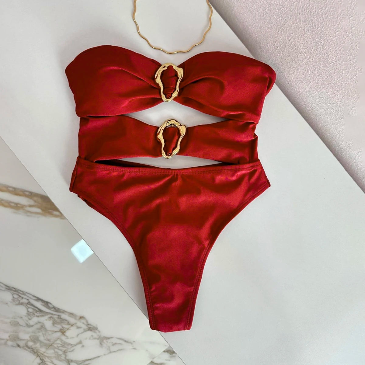 Bikini Bandeau Sexy Mujer 2025 | Push-Up Brasileño Playa y Piscina