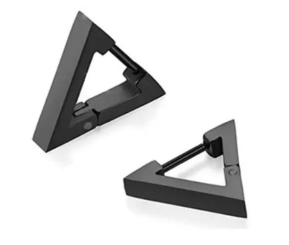 Aretes Punk Triangulares – Acero Inoxidable Hipoalergénico Unisex, Estilo Moderno y Duradero