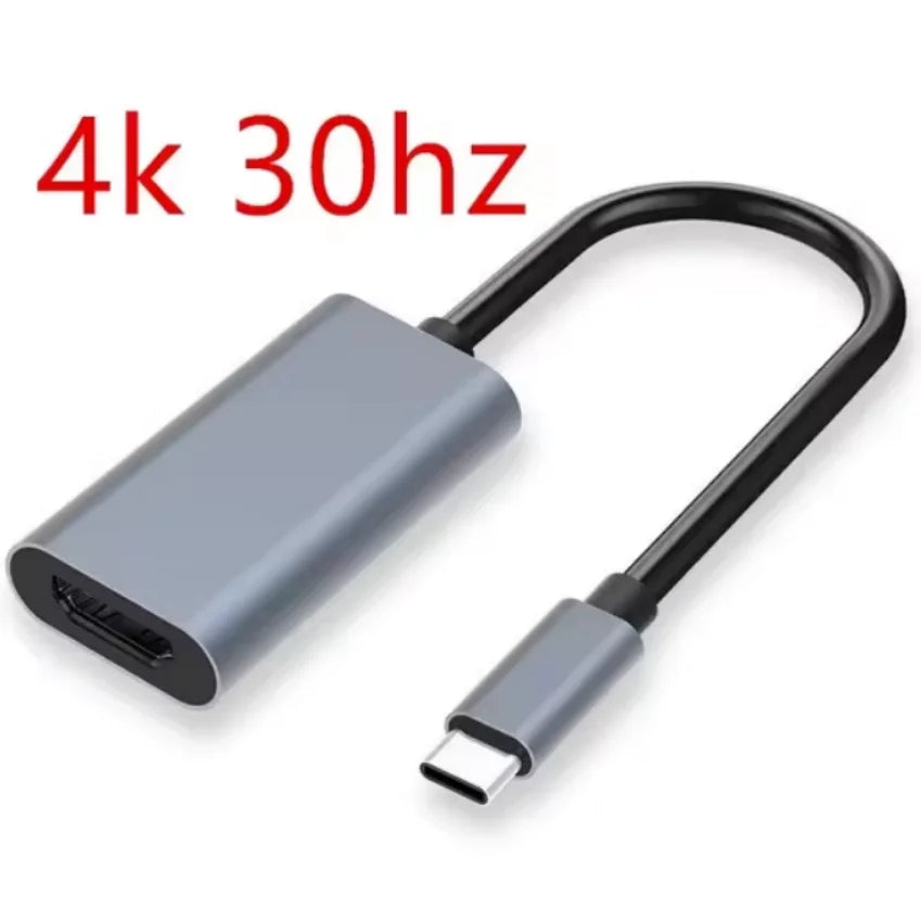 Adaptador USB-C a HDMI 4K – Cable convertidor USB 3.1 macho a HDTV hembra para laptop, tablet, MacBook y TV