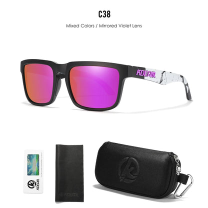 Gafas de Sol Polarizadas KDEAM Unisex | Diseño Cuadrado Casual con Estuche Rígido
