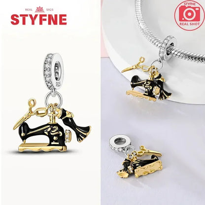 Charm Gato Negro de Plata 925 | Dije para Pulseras Pandora Mujer Joyería Fina