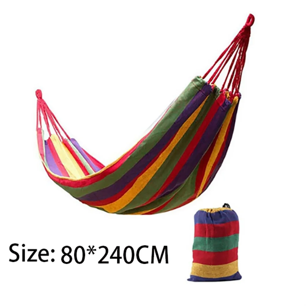 Hamaca Doble para 2 Personas de Algodón y Lona con Cuerdas para Árbol – Patio, Jardín, Terraza Interior y Exterior (Rojo, Azul)