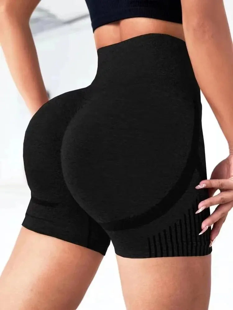 Shorts de Yoga Deportivos Mujer | Seamless Alta Elasticidad, Cintura Alta, Secado Rápido y Estilo Fitness Casual