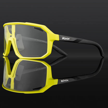 Gafas de Ciclismo SCVCN Fotocromáticas | Gafas Deportivas UV400 para Hombres MTB y Ruta