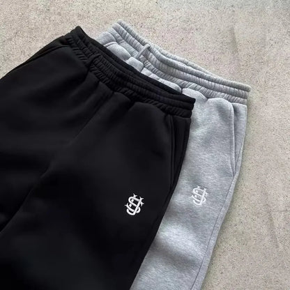 Conjunto Hoodie y Pantalones Y2K con Cremallera – Sudadera Oversize con Bordado de Letras Unisex, Moda Harajuku Retro 2 Piezas