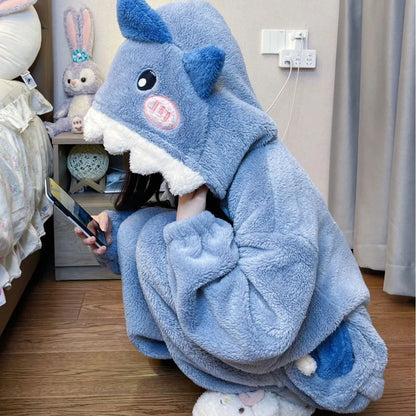 Pijama Enterizo Mujer Tiburón Unicornio | Kigurumi Invierno Cosplay