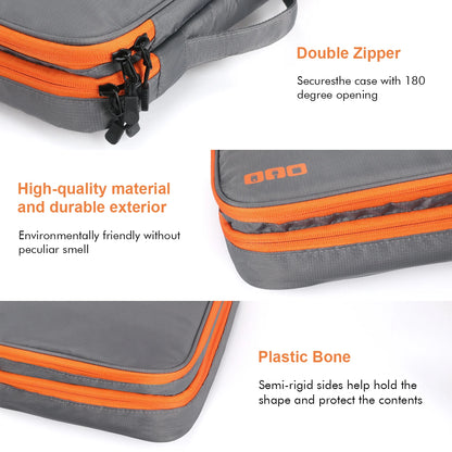 Clearance_Portable Electronic Accessories Travel case,Cable Organizer Bag Gadget Carry Bag for iPad,Cables,Power,USB Flash Drive