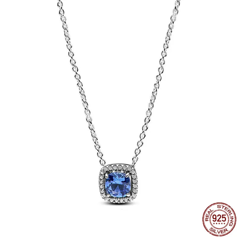 Collar colgante corazón redondo plata 925 – Dije clásico brillante compatible Pandora