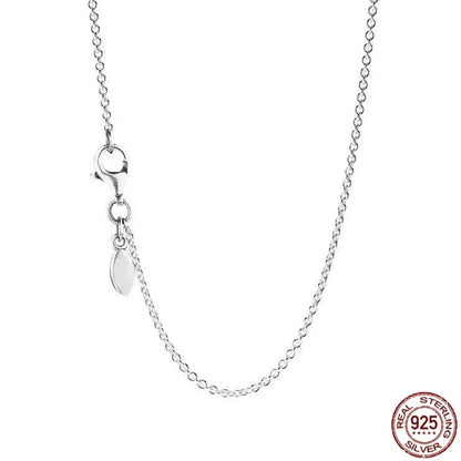 Collar colgante corazón redondo plata 925 – Dije clásico brillante compatible Pandora