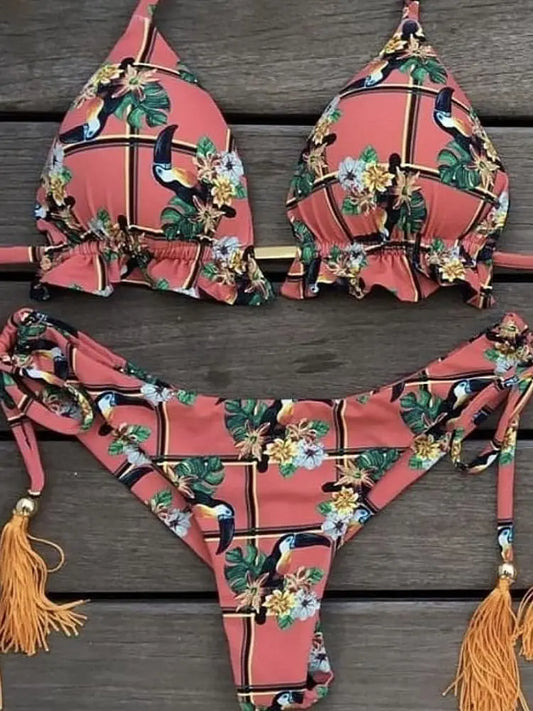 Bikini Sexy Mujer 2025 | 2 Piezas Push-Up Estampado Playa y Piscina