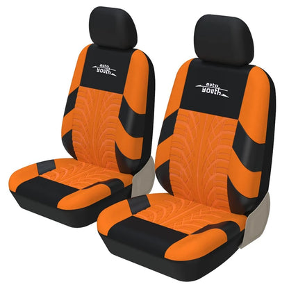 Juego de 2 Fundas de Asiento Universales AUTOYOUTH | Cubreasientos con Diseño de Huella de Neumático