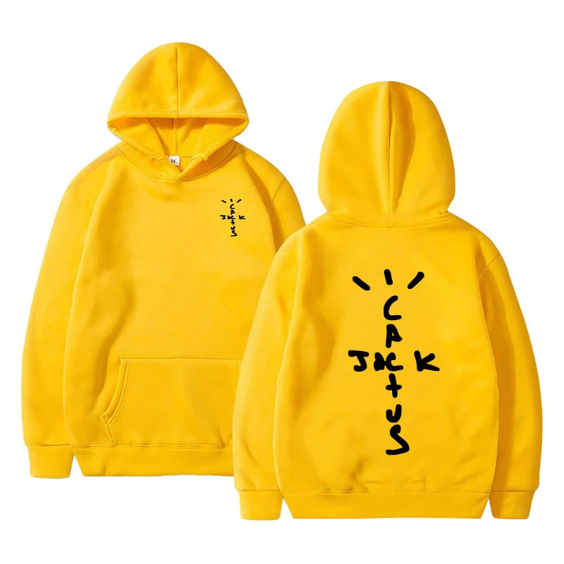 Hoodie Cactus Jack – Sudadera Unisex con Estampado Doble Cara, Moda Streetwear de Otoño