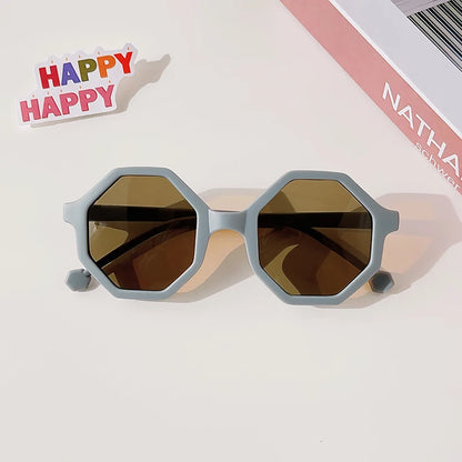 Gafas de Sol Vintage Redondas para Niños | Protección UV400 Acrílico Frosted