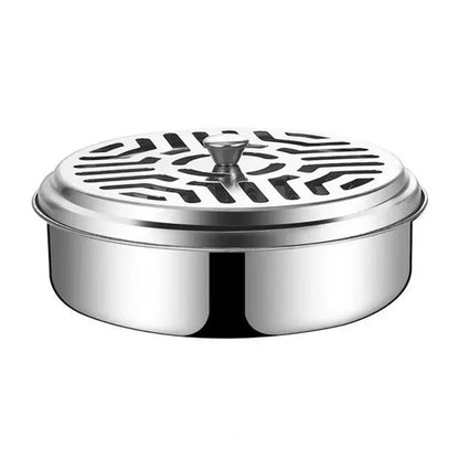 Porta Espiral Antimosquitos con Tapa – Caja y Bandeja de Hierro Multifuncional para Hogar, Camping, Sala y Cocina
