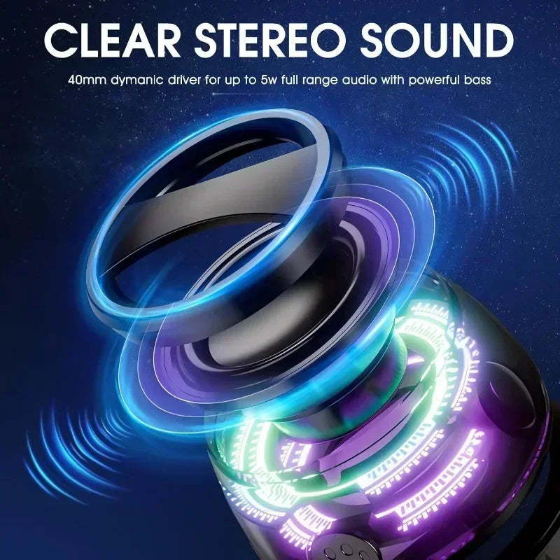 Altavoz Bluetooth Portátil G200 con Luces RGB – Mini Parlante Inalámbrico con Imán, 7H Reproducción, Soporte para Teléfono