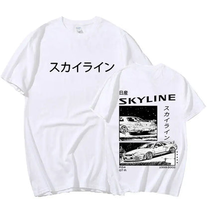 Camiseta Algodón Drift Japan AE86 | Anime Hombre y Mujer | Oversized Casual R34 Skyline GTR JDM