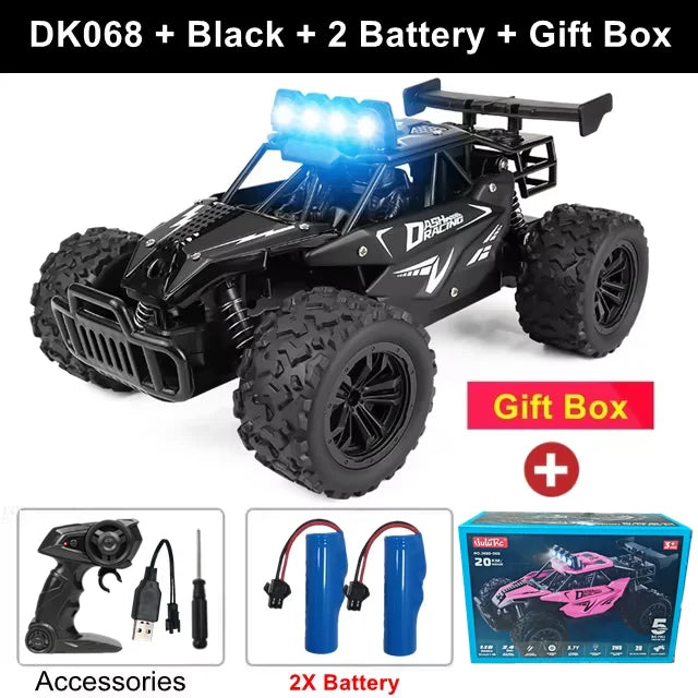 Coche RC Drift 1:16 Todoterreno – Control Remoto 2.4G Alta Velocidad con Luces LED Juguete para Niños