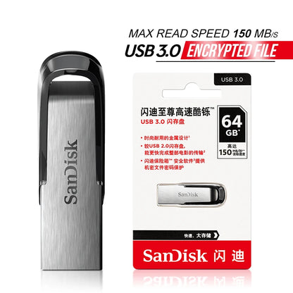 Genuine Sandisk USB 3.0 Pendrive Original CZ73 Ultra Flair 32GB PEN DRIVE 64GB 16GB 128GB 256G USB Flash Drive Memory Stick