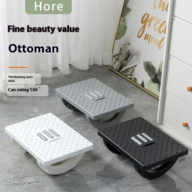 Reposapiés Ergonómico Portátil con Rodillos de Masaje – Oficina y Hogar