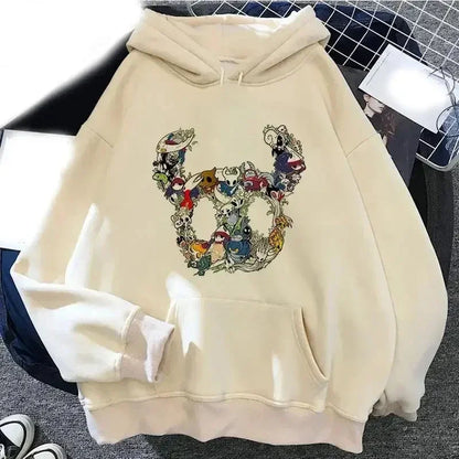 Hoodie Hollow Knight 2025 – Sudadera Ulzzang Corea Estilo Grunge Y2K Unisex con Estampado Streetwear