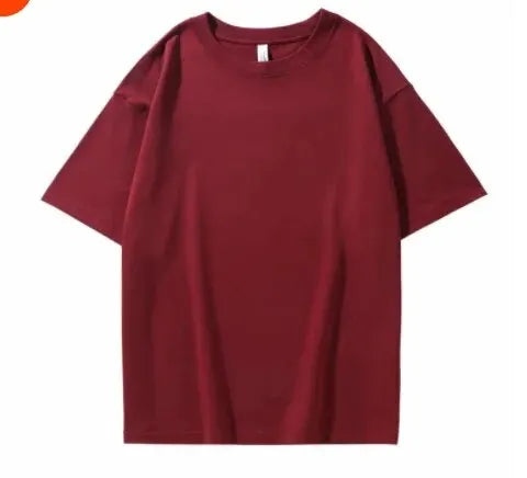 Camiseta Oversize Unisex Media Manga 100% Algodón | Básica Casual Verano Cuello Redondo