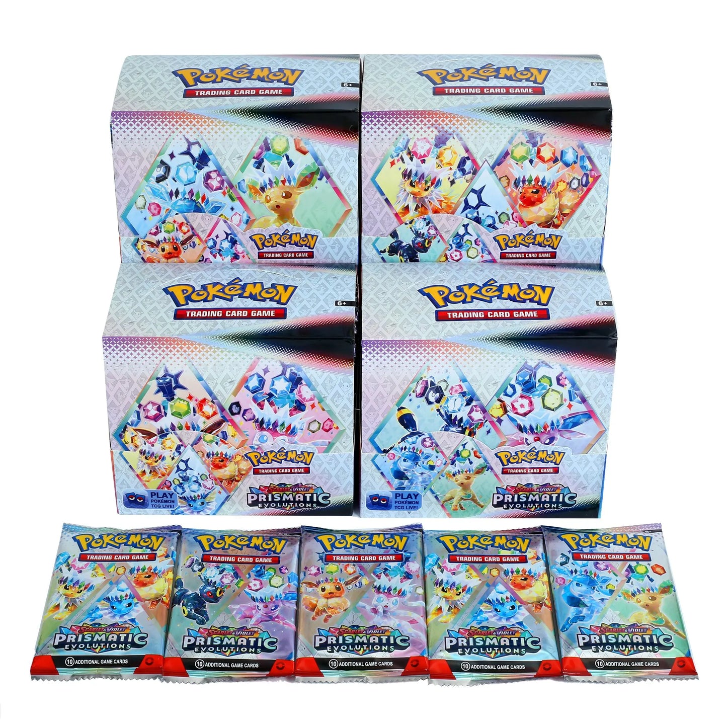 Set de Cartas Pokémon 324/360 Pcs – Brilliant Stars, 151, Prismatic Evolutions & Paldean Fates | Booster Box en Inglés