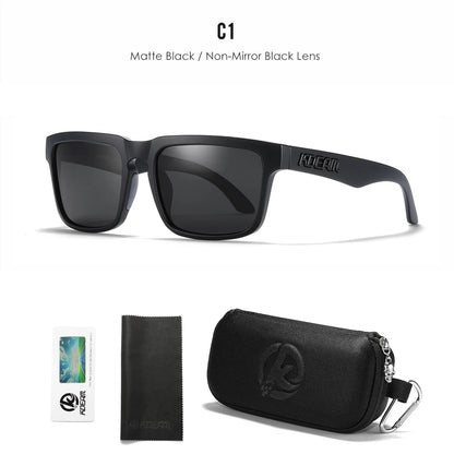 Gafas de Sol Polarizadas KDEAM Unisex | Diseño Cuadrado Casual con Estuche Rígido