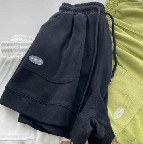 Shorts Mujer Anchos con Cordón | Cintura Alta Ajustable y Diseño Casual Deportivo
