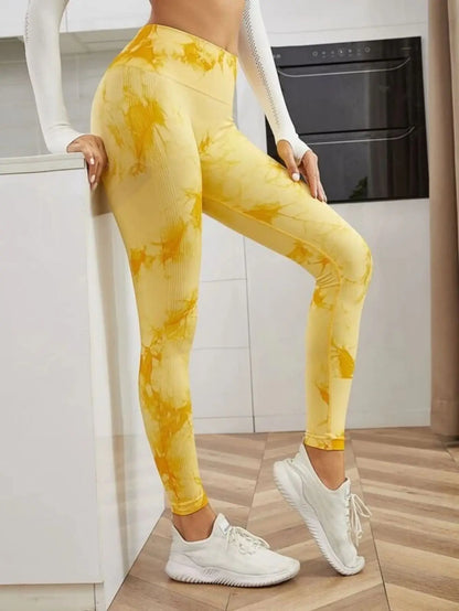 Leggings Seamless Mujer | Mallas Deportivas Cintura Alta Tie Dye Push Up Yoga y Fitness