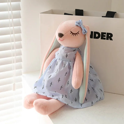 Kawaii Conejo de Orejas Largas – Peluche Suave para Niños, Muñeco de Compañía, Almohada Infantil Decorativa para Habitación