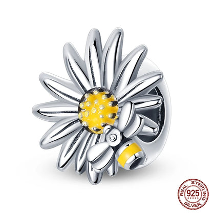 100% 925 Sterling Silver Creative Blue Luminous Firefly Charms Pendants Fit Qikaola 925 Original Bracelets DIY Birthday Jewelry