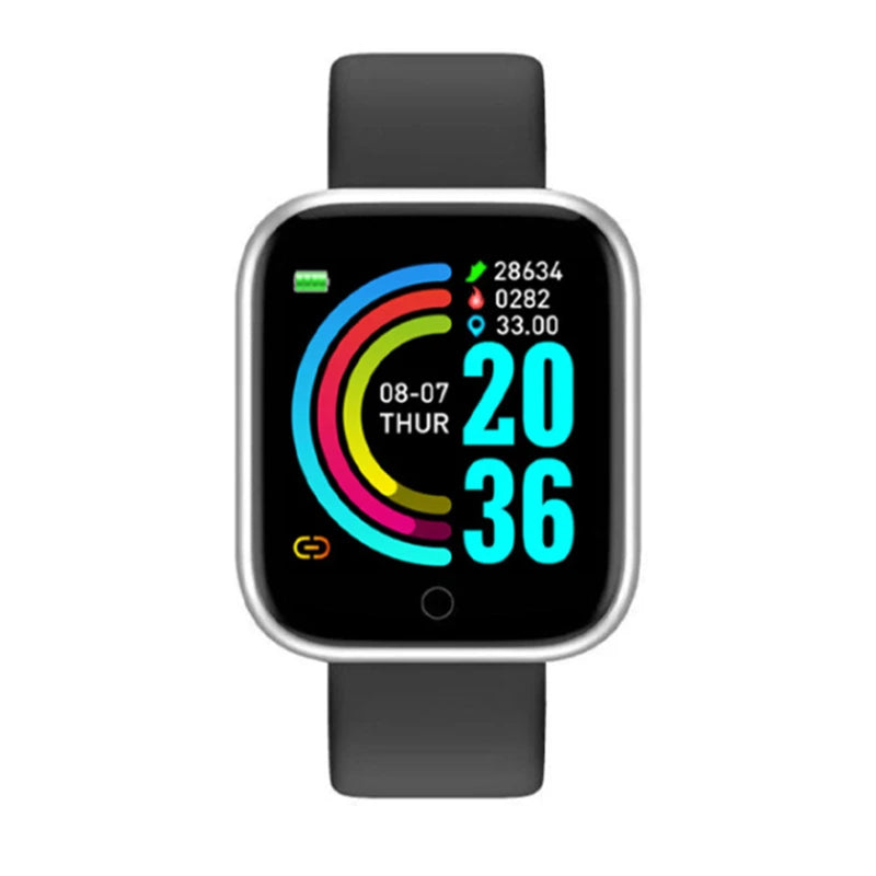 Smart Watch Y68 – Reloj Inteligente Deportivo con Monitor de Ritmo Cardíaco, Fitness y Notificaciones