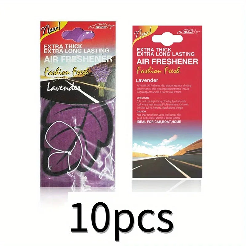Ambientador de Coche Colgante en Forma de Hoja – 3 a 60 Piezas Aroma Natural Vainilla Perfume Interior Auto