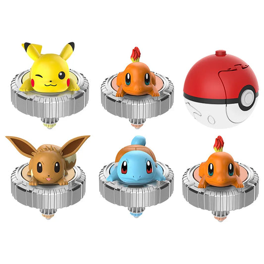 Juguete Pokémon Magic Gyro – Pikachu, Charmander y Poké Ball Giratoria de Combate para Niños