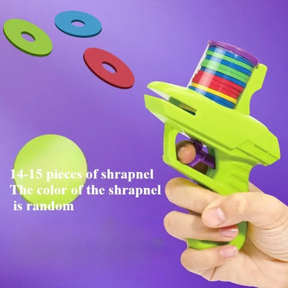 Pistola UFO Infantil con Discos de Espuma – Juguete Interactivo para Niños y Padres al Aire Libre