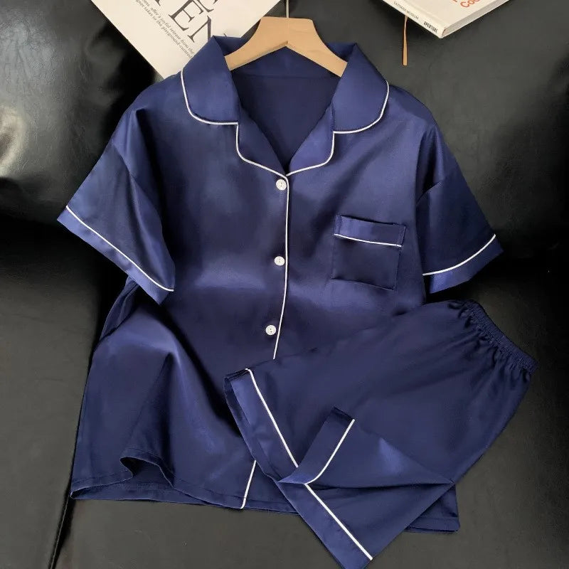 Pijama Mujer Satén 2025 | Conjunto 2 Piezas Seda Sintética Suave