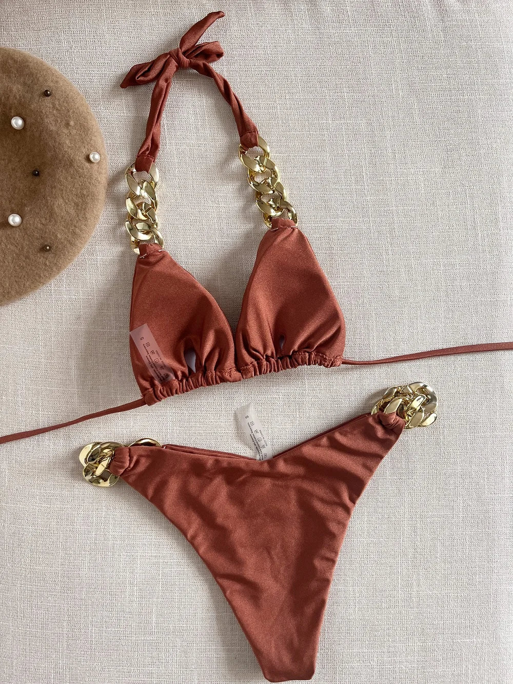 Bikini Sexy Mujer RUOTONGSEPT | Triángulo Brasileño Push Up Halter 2 Piezas