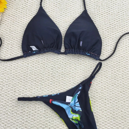 Bikini Sexy Mujer 2025 | Thong con Diseño Mariposa y Lazos Ajustables