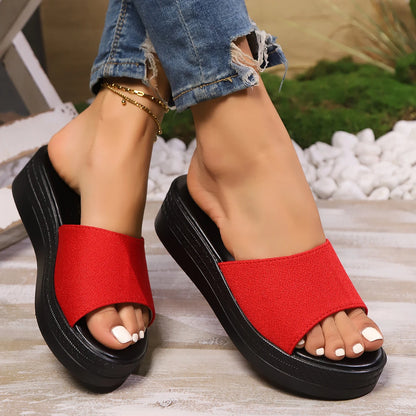 Sandalias Mujer 2025 | Cuña Ligera con Plataforma y Suela Suave
