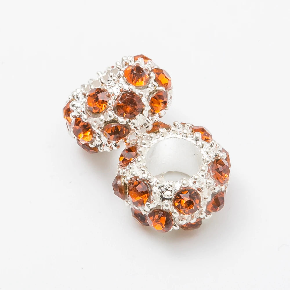 Set de 10 charms europeos en plata – Abalorios elegantes para pulseras tipo Pandora, joyería DIY de moda