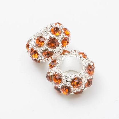 Set de 10 charms europeos en plata – Abalorios elegantes para pulseras tipo Pandora, joyería DIY de moda