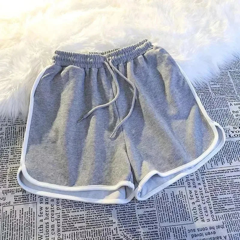 Shorts Deportivos Mujer a Rayas | Moda Coreana Casual Verano Holgados