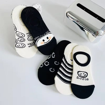 10 Pares Calcetines Invisibles Mujer | Fuzzy Print Ligeros y Cómodos | Medias y Calcetas Antideslizantes