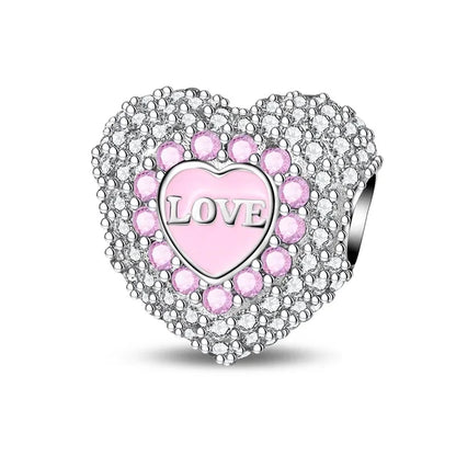 Charm Plata 925 Colgante Rosa Mariposa Corazón Flor Pájaro | Dije Para Pulsera Pandora Compatible