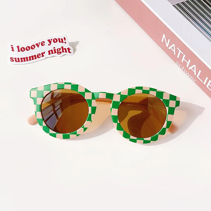 Gafas de Sol Vintage Redondas para Niños | Protección UV400 Acrílico Frosted