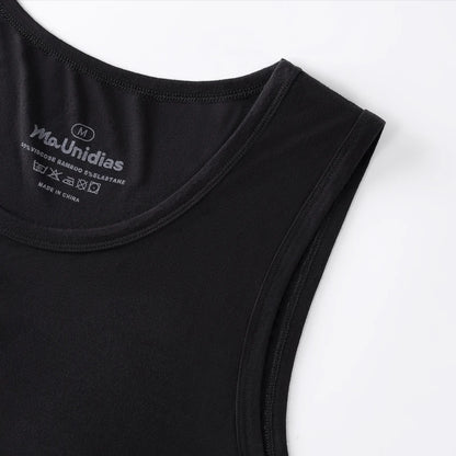 Pack 2 Camisetas de Tirantes para Hombre – Tank Top Gym sin Mangas de Fibra de Bambú, Compresivo y Alta Calidad