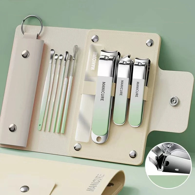 Set de Manicure y Pedicure Portátil 6-18 Piezas Ouriner | Kit de Cuidado Personal con Tijeras de Cejas y Cortauñas