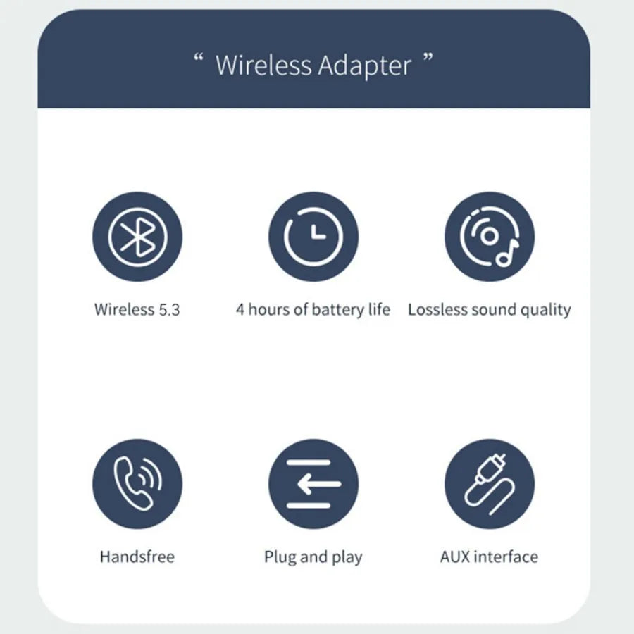 Adaptador Bluetooth 5.3 2 en 1 – Transmisor y receptor inalámbrico con conector 3.5mm para coche, auriculares y altavoces